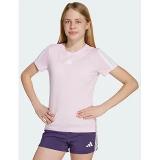 Adidas Mädchen Train Essentials 3-Streifen T-Shirt Clear Pink/White, 9-10 Years