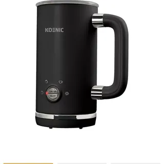 KOENIC KMF 15321 B Milchaufschäumer, Schwarz/Edelstahl, 500 Watt,
