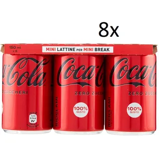 48x Coca-Cola Zero Mini Dose ohne zucker Italian alkoholfreies Getränk 150ml