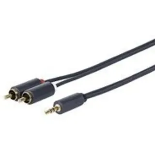 Vivolink Audiokabel - mini-phone stereo 3.5 mm männlich zu RCA männlich 5 m Schwarz