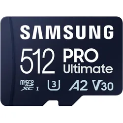 Samsung PRO Ultimate (512 GB, microSDXC, U3, UHS-I), Speicherkarte, Blau