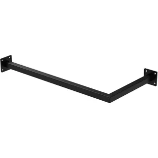 ML-Design Kleiderstange Übereck für Wand T30cmxB60cm Schwarz aus Stahl L-Form