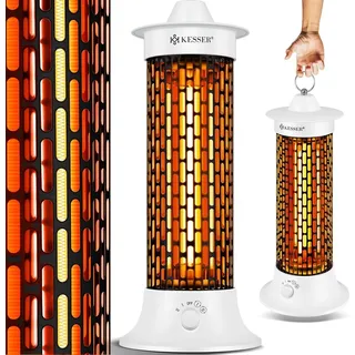 Kesser KESSER® Standheizstrahler Infrarotheizung, 1200W Heizstrahler Energieeffiziente Heizung Innenraum mit 360° Oszillation, Infrarotheizung Standgerät, Elektroheizung IP55, Terrassen-Heizstrahler