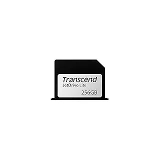 Transcend 256 GB JetDrive Lite extra Speicher-Erweiterungskarte für MacBook Pro (Retina) 15'', angepasst und abschließend mit dem Karten-Slot (Generation Ende 2013- Mitte 2015), TS256GJDL360 Schwarz