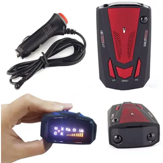 360° Fahrzeug Radarwarner, V7 GPS Speed Safe Detector, 16 Band Laser Detection, Navigation Sprachansage, Bietet 180-Grad-Erkennung Von Laser-Signalen, Mit LED-Anzeige, Für Die Verkehrssicherheit