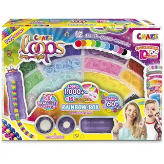 Craze Rainbow Box Bänder Set mit 1000 Gummibändern zum Basteln
