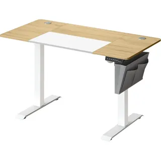 Songmics Bürotisch, Gelb, Holzwerkstoff, 60x120x120 cm, Arbeitszimmer, Schreibtische, Bürotische