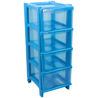 Gio'Style Essential Cassie Kommode für Kinder, 4 Schubladen, hellblau, Höhe 76 cm, hergestellt in Italien