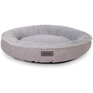 Rundes Hundebett grau