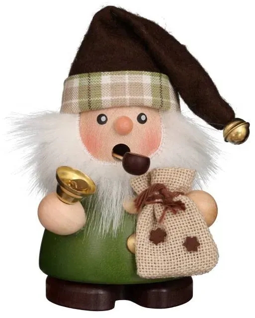 Christian Ulbricht Räuchermann Weihnachtsmann grün 10,5 cm