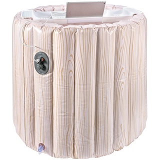 Aufblasbare Badewanne, Faltbare Badewanne, Automatische aufblasbare Badewanne mit Handy-Aufladung,Aufblasbar Tragbare Badewanne aus Spa für Eisbad Faltbare Badewanne, 90 X 70 cm.