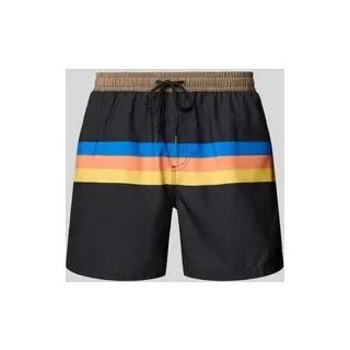 Badehose mit elastischem Bund, BLACK, XL