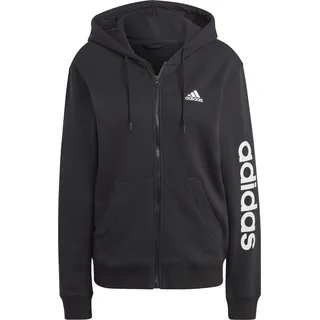 adidas Essentials Linear French Terry Kapuzenjacke Black / White L