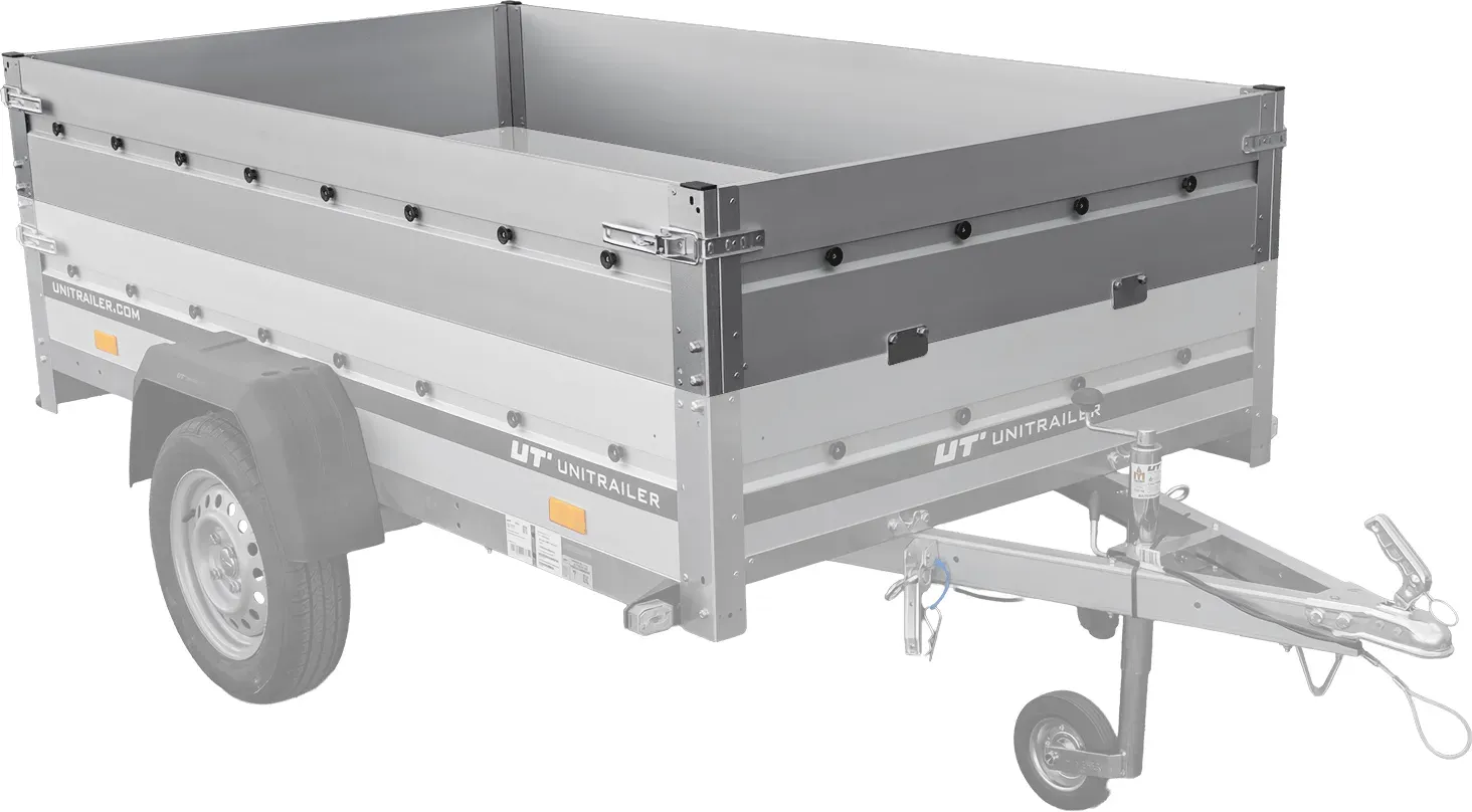 BIS-Aluminiumseitenwände für den UNITRAILER GARDEN 230 KIPP ALU-Anhänger