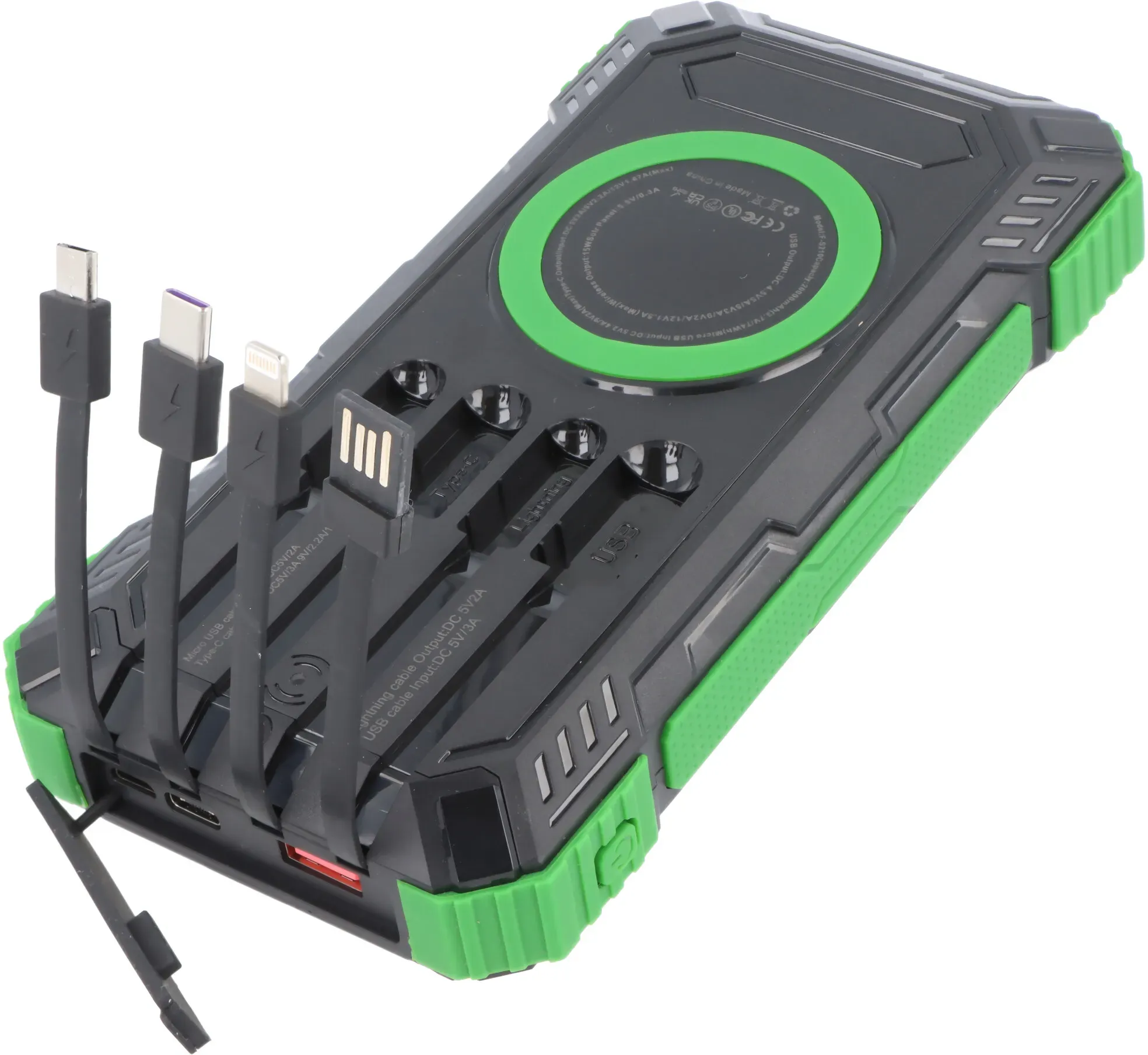 Powerbank Outdoor, Li-ion, 20.000mAh, Fast Charge, green