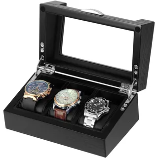 Rothenschild Uhrenbox RS-2375-3-OAK für 3 Uhren schwarz