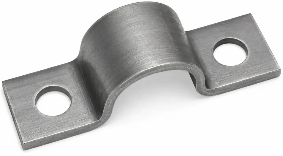Schwere 1-teilige Rohrschelle aus Rohstahl blank S235 JR DIN1593  / (Durchmesser (innen)) 13 mm