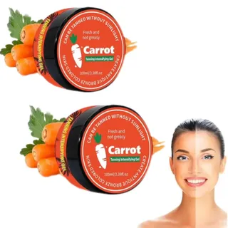 Karotten-Bräunungsintensivierungsgel, Bräunungsbeschleunigercreme, Bräunungsgel, Karotten-Bräunungsöl, natürliches Bräunungsöl auf Karottenbasis, Bräunungsgel (2Pcs)