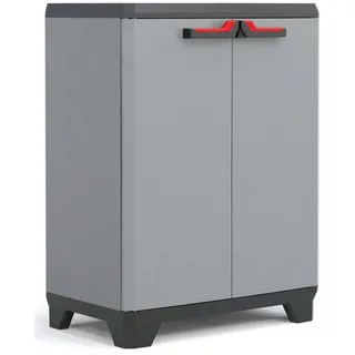 KETER Niedriger Lagerschrank Stilo Grau und Schwarz 90 cm