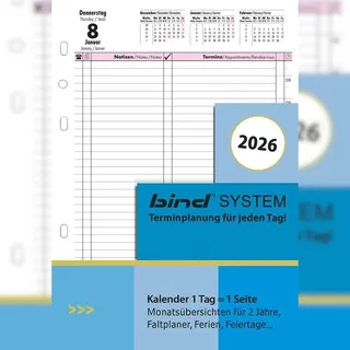 Bind Kalendereinlage 2026 A5