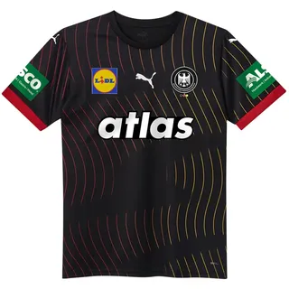 Puma DHB Deutschland Auswärtstrikot 2025 Kinder 02 - PUMA black/PUMA red 128