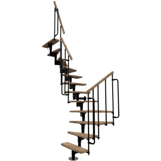 Minka Raumspartreppe Joker Turn 180° Buche-Schwarz Raumhöhe bis 304 cm