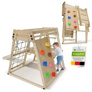 Juskys Klettergerüst Mini für Kinder Holz Natur