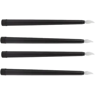 Estink LED-Stabkerzen, Umweltfreundlich, Schöne Warme Beleuchtung, Flammenloses Elektrisches Kerzenlicht für Festival-Dekoration, Langlebige Beleuchtung, 4-teiliges Set (BLACK)