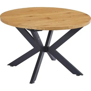 Home Deluxe Esstisch Aventura - 120 cm, Light Oak, Sternfuß, MDF Platte, Bodenschonend I Esszimmertisch, Holztisch Essgruppe