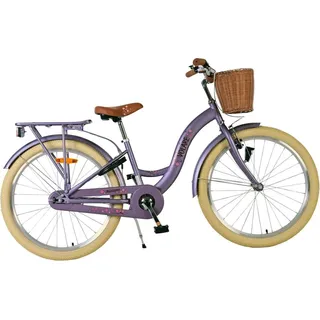 Volare Blossom Kinderfahrrad für Mädchen - 24 Zoll in Lila mit Sicherheitsmerkmalen - Violett