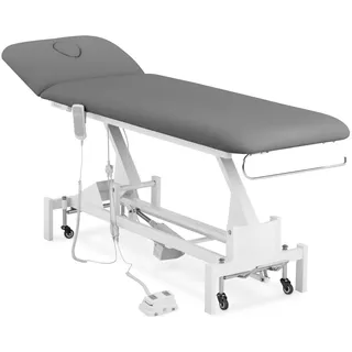 Physa Massageliege - Massagesessel, Massageliege elektrisch Massagebank Therapieliege Massagetisch 200kg Grau/Weiss