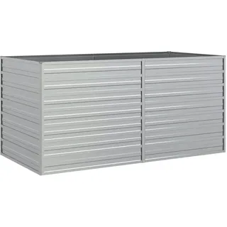 vidaXL Garten-Hochbeet 160x80x77 cm Verzinkter Stahl Silbern