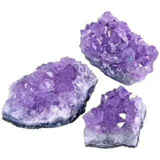 Lebensquelle Plus Edelstein Amethyst Kristalle Drusenstücke, (3-St)
