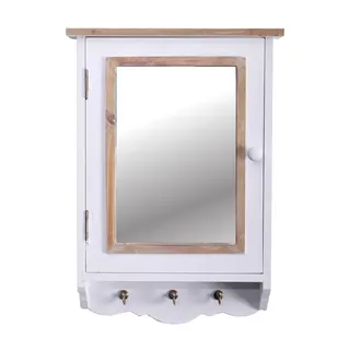 DESIGN DELIGHTS SCHLÜSSELSCHRANK Weiß, Holz, 34x48x10 cm, Garderobe, Schlüsselboards | -kästen