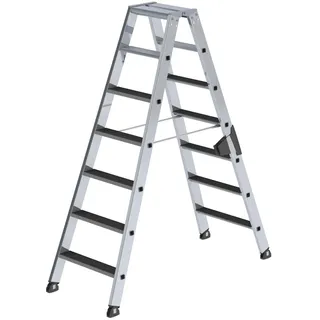 Günzburger Aluminium-Stufen-Stehleiter 2 x 7 Stufen (40214)