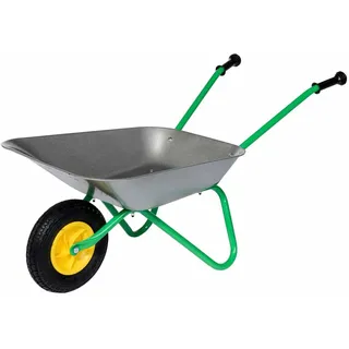 Air Tyre Metallschubkarre grau