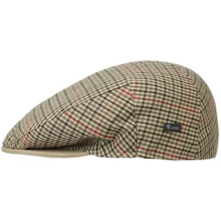 Lipodo Inglese Bic Flatcap - Flat Cap Herren - Herrencap Made in Italy - Schiebermütze mit Innenfutter - Schirmmütze Frühjahr/Sommer - Sommercap beige-grün 59 cm - 59