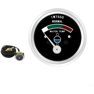 MeevrgR 52 mm mechanisches Wassertemperaturmessgerät 1W7550 für 12 V/24 V Fahrzeuge – 4,5 m Drahtsensor, passend für Automobil- und Maschinenmotortemperaturüberwachung