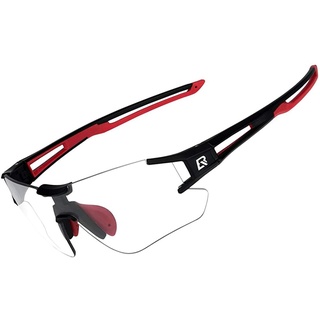ROCKBROS Fahrradbrille Selbsttönend für Damen Herren, Photochrome Radsportbrille Sonnenbrille mit UV400 Schutz Transprante Gläser für Outdoorsports