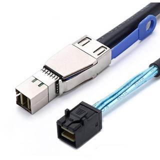 Allowish Mini SAS SFF-8644 with IC to SAS SFF-8643 Server Connection Cable (1m,Black)