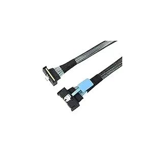 Allowish SAS MCIO SFF-8654 8I 5.0 74P PCIE to MCIO SFF-8654 Connection Cable (0.5m,Black)
