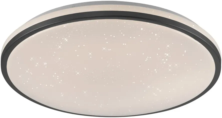 LED Deckenleuchte D=49cm schwarz Sternenhimmeloptik dimmbar