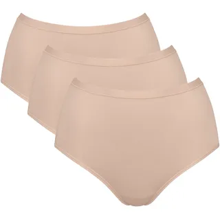 SLOGGI High-Waist-Slip GO Daily Cotton (3er Pack), Glanz-Effekt Details, hochgeschnittene Taille