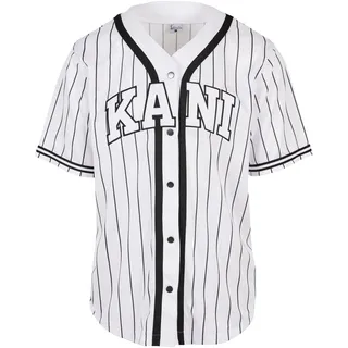 Karl Kani Baseball Shirt Serif Pinstripe weiß S