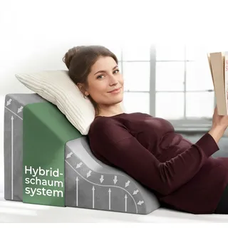 Well B4 Keilkissen 60 x 40 cm Grau