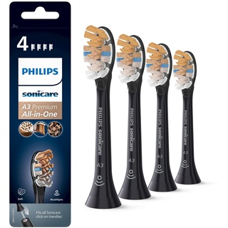 Philips A3 Premium All-in-One - 4x Schwarze Bürstenköpfe für Schallzahnbürste - HX9094/11