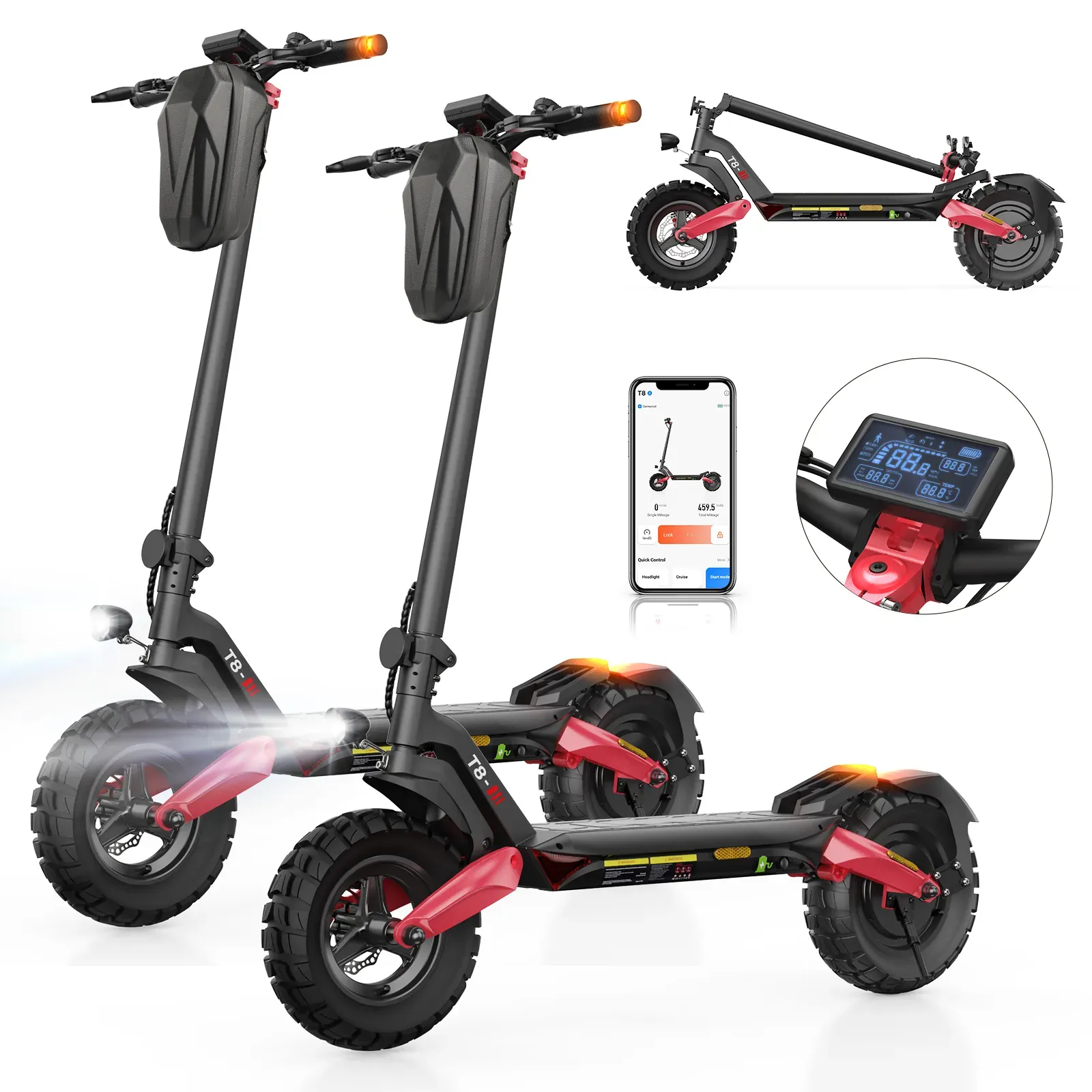 isinwheel T8 500W 100KM Offroad E-Scooter Mit Straßenzulassung(ABE,eKFV)
