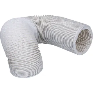 LUTH Premium Profi Parts Abluftschlauch weiß 100er rund 2,5m flexibel PVC für Dunstabzugshaube Klimaanlage Trockner kompatibel mit Bosch WZ20180 00444869 00670752 Serie 2 Serie 4 IQ100 IQ300 IQ390