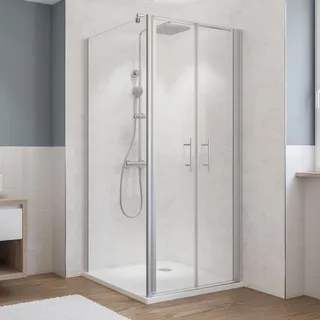 Megabad Classic-Line Seitenwand 90 x 190 cm für Pendeltür MBDWO5SWFPT90190ASM, Duschkabinen, aluminium silber matt