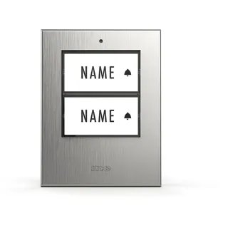 m-e modern-electronics 41424 Klingeltaster beleuchtet, mit Namensschild Edelstahl gebürstet